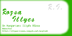 rozsa illyes business card